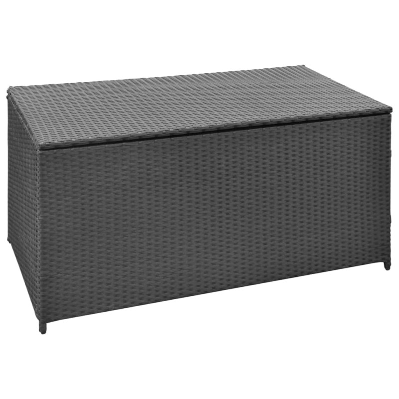 Gartenbox Schwarz 120x50x60 cm Poly Rattan  