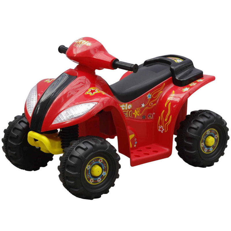 Kinder Elektro Quad 3 km/h Akku rot-schwarz