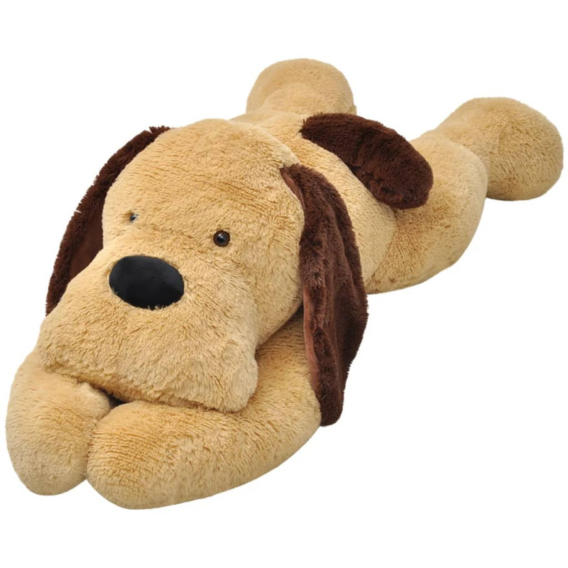 Hund Kuscheltier Plüsch Braun 120 cm