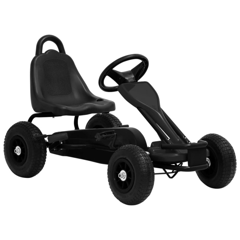 Pedal Go-Kart mit Luftreifen Schwarz