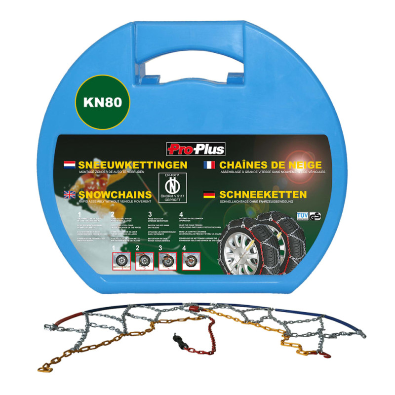 ProPlus Schneeketten für Autoreifen 12 mm KN80 2 Stk.