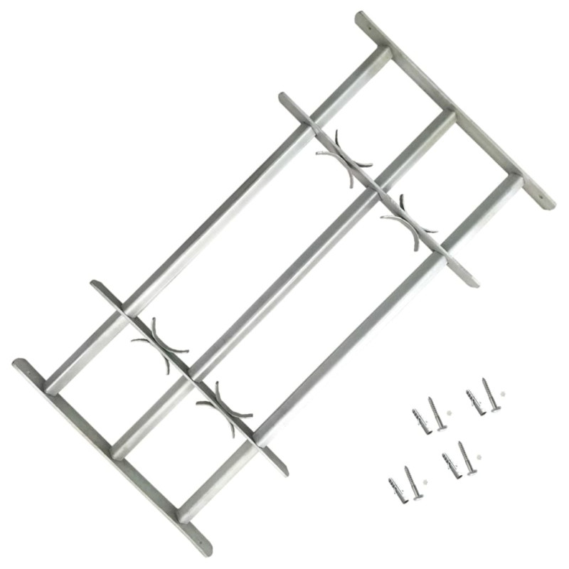 Fenstergitter Verstellbar mit 3 Querstäben 1000-1500 mm 