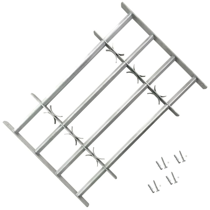 Fenstergitter Verstellbar mit 4 Querstäben 500-650 mm