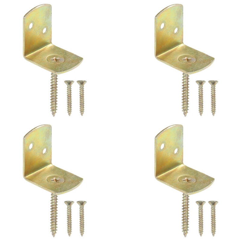 Flechtzaunhalter 4 Stk. L-Form Verzinktes Metall