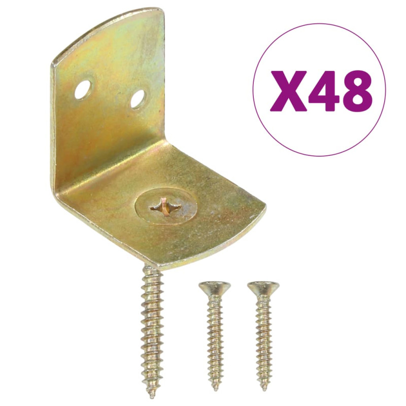 Flechtzaunhalter 48 Stk. L-Form Verzinktes Metall