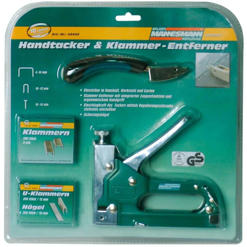 Brüder Mannesmann fünfteiliges Handtacker Set 48440